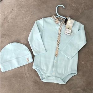 Burberry NWT Onesie & Hat